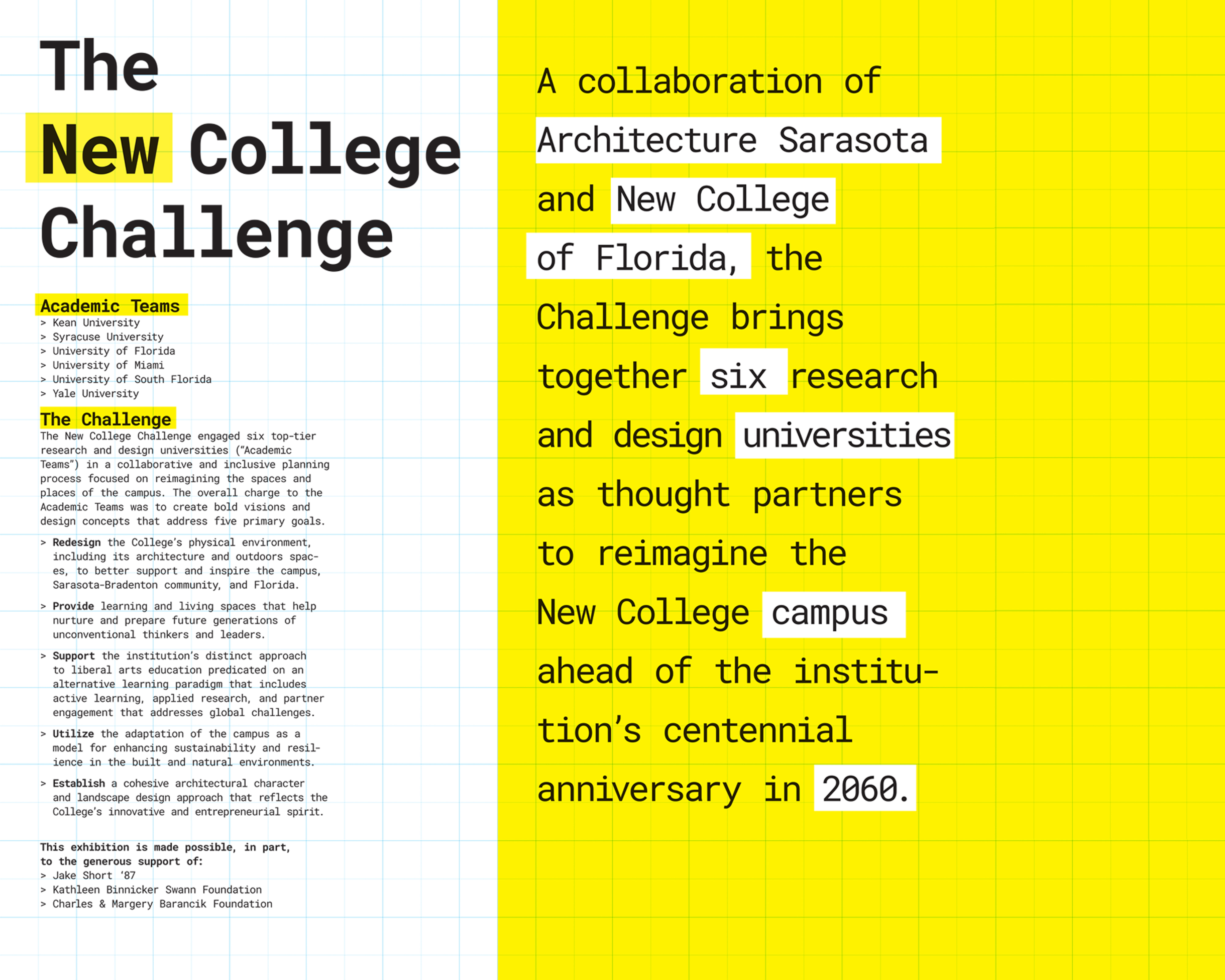The New College Challenge